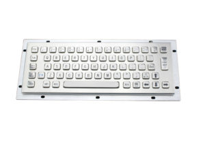 64 keys military metal keyboard with embedded panel mounting holes on portable PC