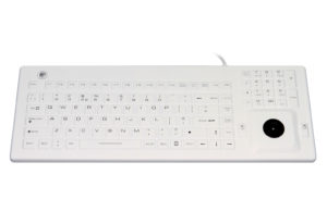 industrial medical keyboard with trackball and backlight