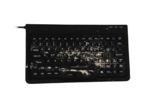 IP68 mini compact industrial keyboard, black, with mouse buttons, dust-proof, oil-proof