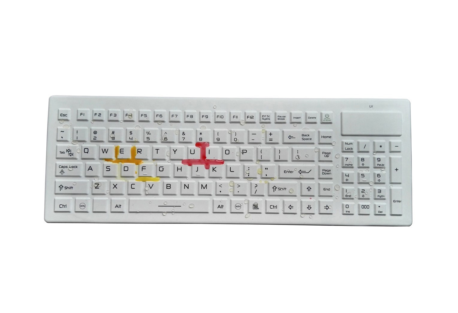 2.4Ghz wireless waterproof medical keyboard only with European language