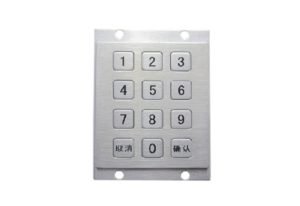 Four holes mounting numeric keypad with 3 x4 12 keys