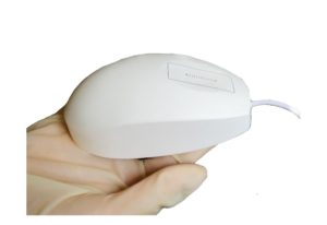 Small size laser medical mouse with scroll touchpad for nursing gloves