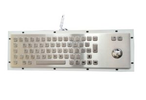 Trackball industrial keyboard with stainless steel metal 64 keys