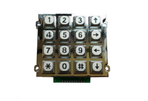 16 keys die casting numeric keypad, dot matrix numeric keypad with white night light