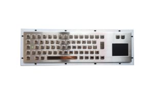 Compact 67 keys industrial keyboard with sealing touchpad and membrane