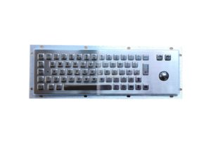 25.mm optical trackball IP65 metallic industrial keyboard with mounting holes