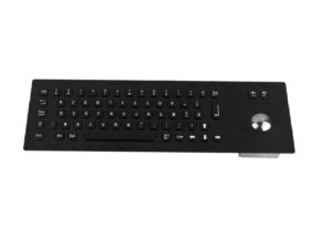 67 keys embedded industrial keyboard with trackball and black titanium
