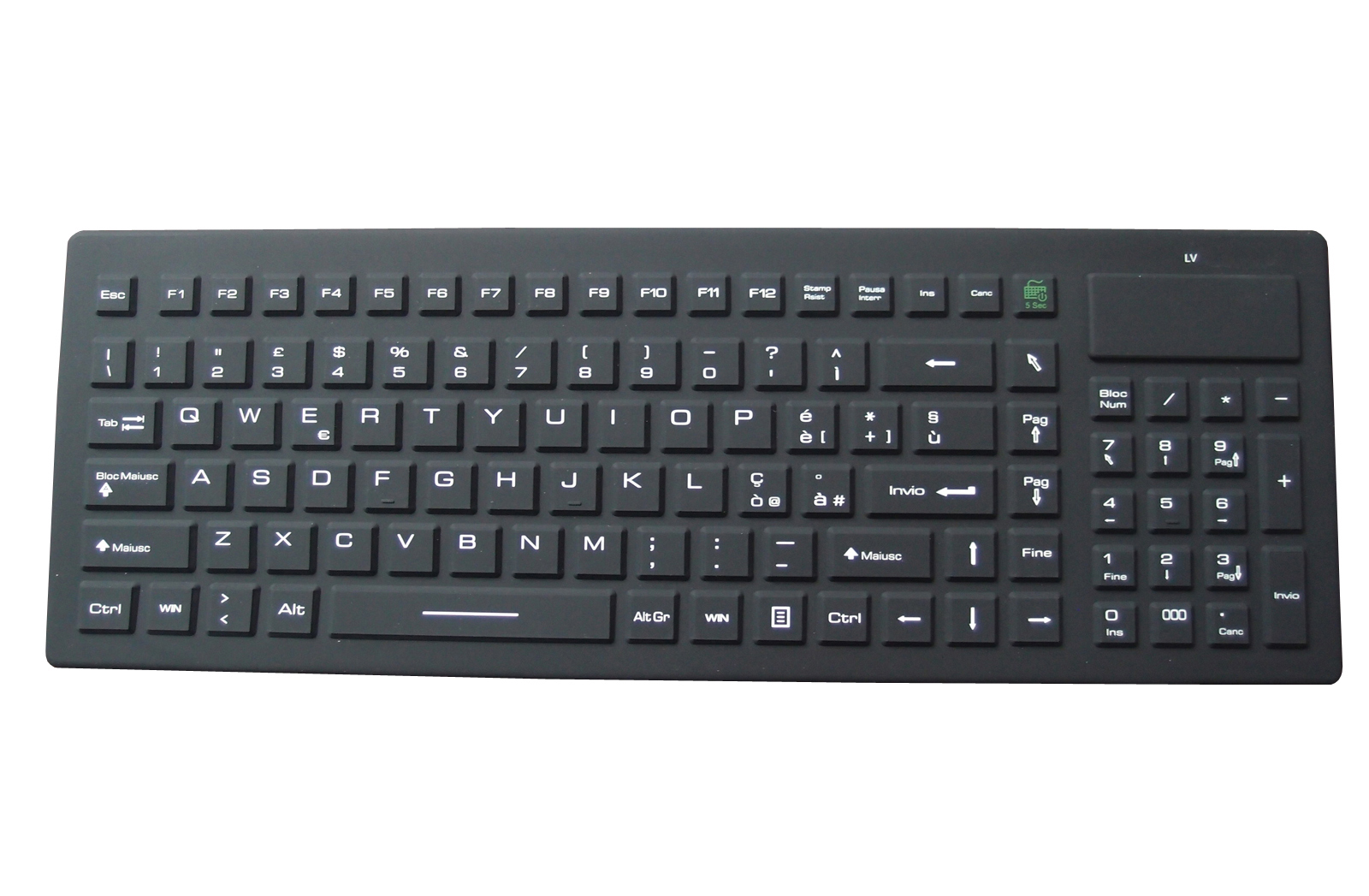 2.4Ghz wireless waterproof medical keyboard only with European language