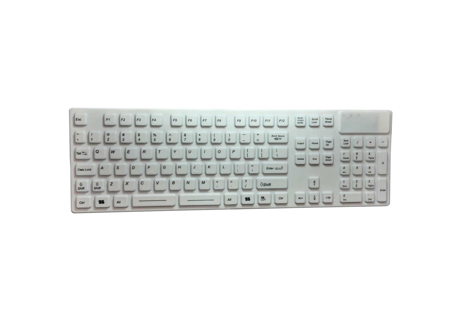 black industrial keyboard with full size