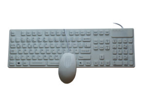 IP68 waterproof silicone rubber medical keyboard with OEM logo and nano antibacterial