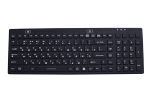 IP68 sealed industrial silicone keyboard with flat design for industrial wood food plant