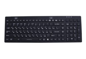 IP68 sealed industrial silicone keyboard with flat design for industrial wood food plant
