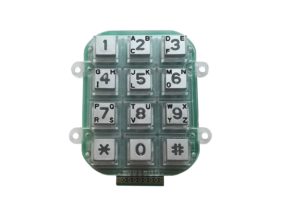 zinc alloy dot matrix keypad with 12 keys and backlight for door phone, access control, pay phone