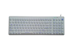 full function rugged medical emergency clean keyboard with blue illumination
