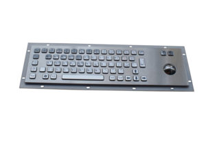 Braille industrial trackball keyboard