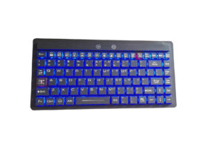 88 keys USB medical silicon keyboard with blue backlight and FCC-SDOC _front