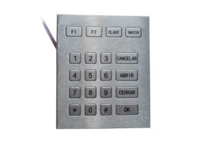 20 keys Spanish numeric keypad with TTL interface by stainless steel IP65