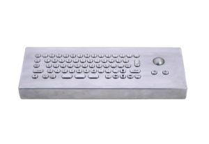 Movable desk top stainless steel metal industrial keyboard with small mini key
