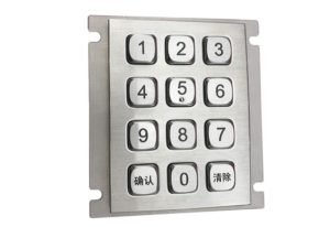 Panel mount USB computer IP65 numeric keypad with 12 keys for vending machine