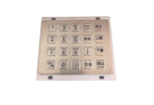 20 keys industrial numeric keypad with flat buttons IP65 protection