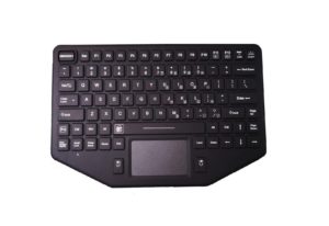 88 keys panel mount military keyboard by silicone with trackpad for policy vehicle