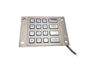 Energy saving LED industry stainless steel numeric keypad with 16 buttons