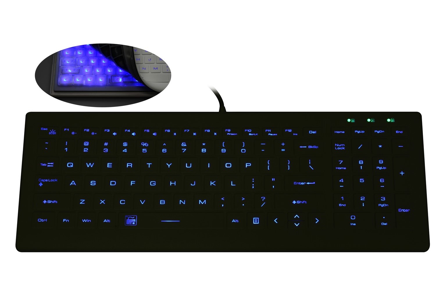 Pro silicone keyboard with X structure scissor-switch key core and magnets optional