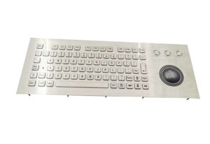 82 Keys IP65 Dynamic Ruggedized Keyboard With 50mm Optical Resin Trackball
