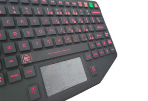 tough 89 key washable keyboard for rugged tablet laptop pc_red